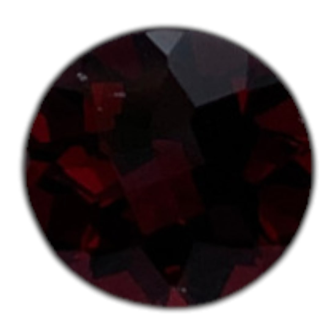 Faceted Red Garnet Gemstone: 7.5mm DiameterGemstones Tested With Presidium Gem Tester Il - Berners Does Not Guarantee Authenticity Of Gemstones