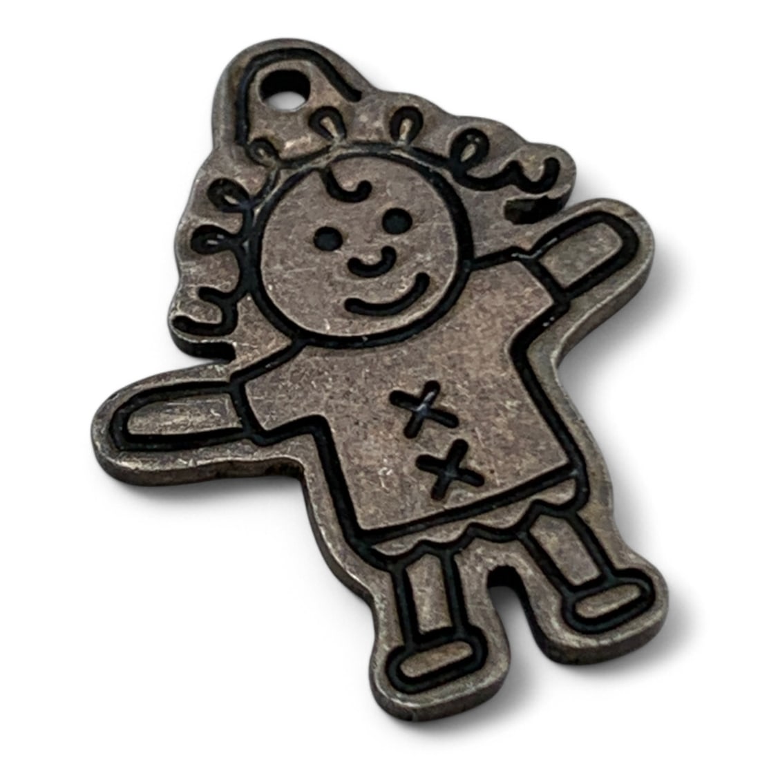 Sterling Silver Figural Pendant: Marked 925 - 1" Long - 2.9 Grams