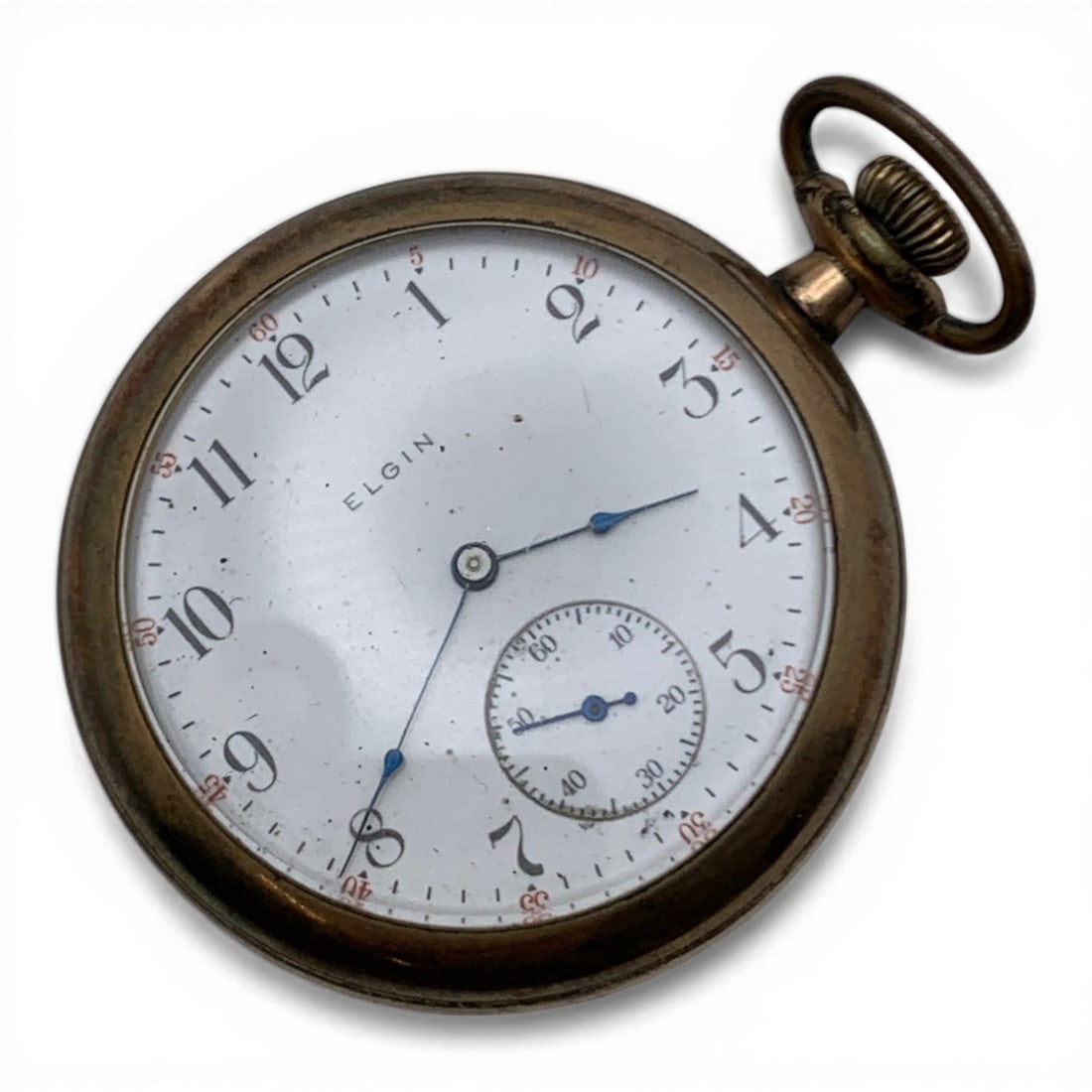 Elgin Gold Filled Pocket Watch: Elgin Gold Tone Pocket Watch Marked On Face: ElginMarked On Back Case: Gibraltar, Guaranteed Gold Filled, 4326330Marked On Movement: Elgin Nat'l Watch Co, 14448382, Usa2 1/2" Long - 88.7 Grams