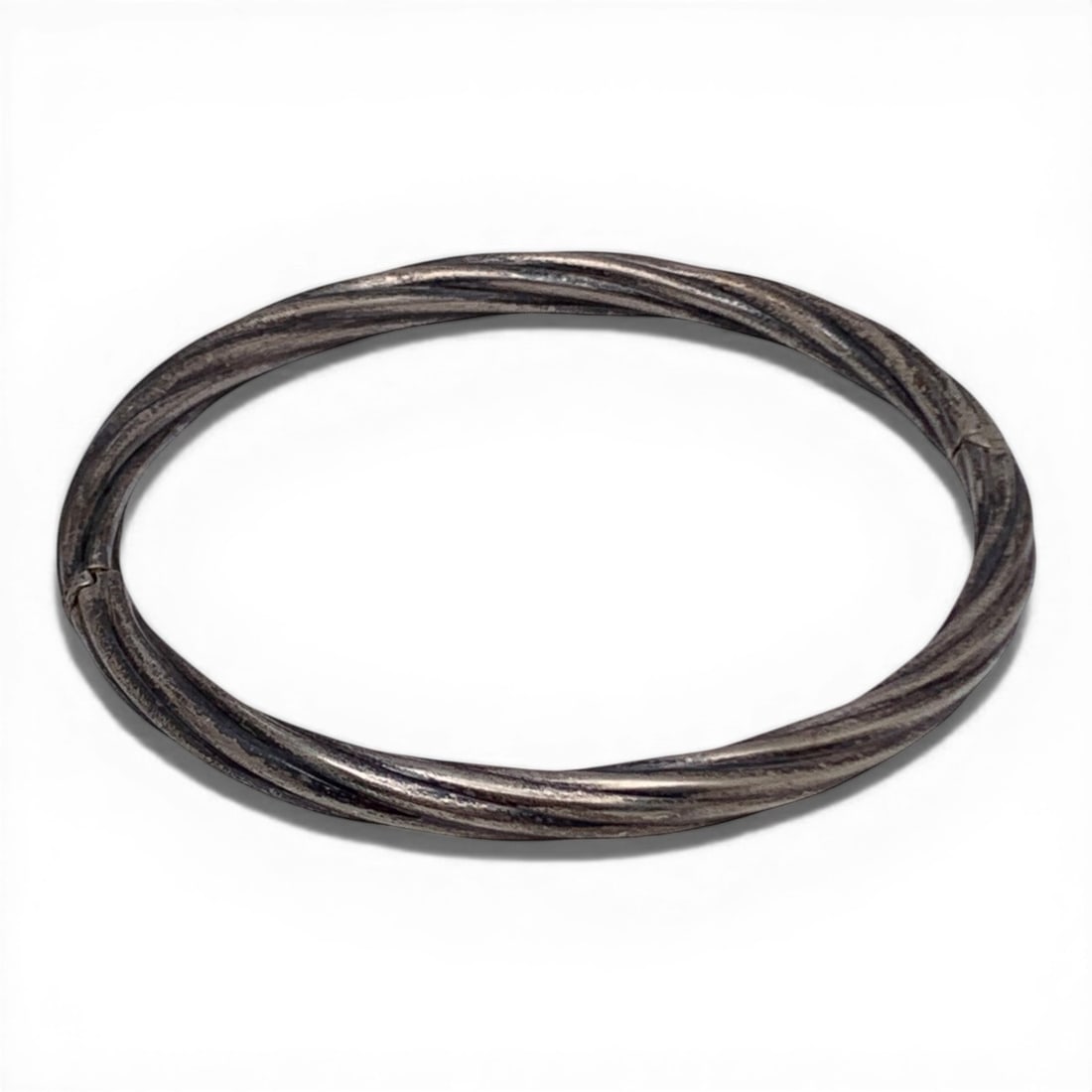 Sterling Silver Twisted Hinge Bracelet - 3