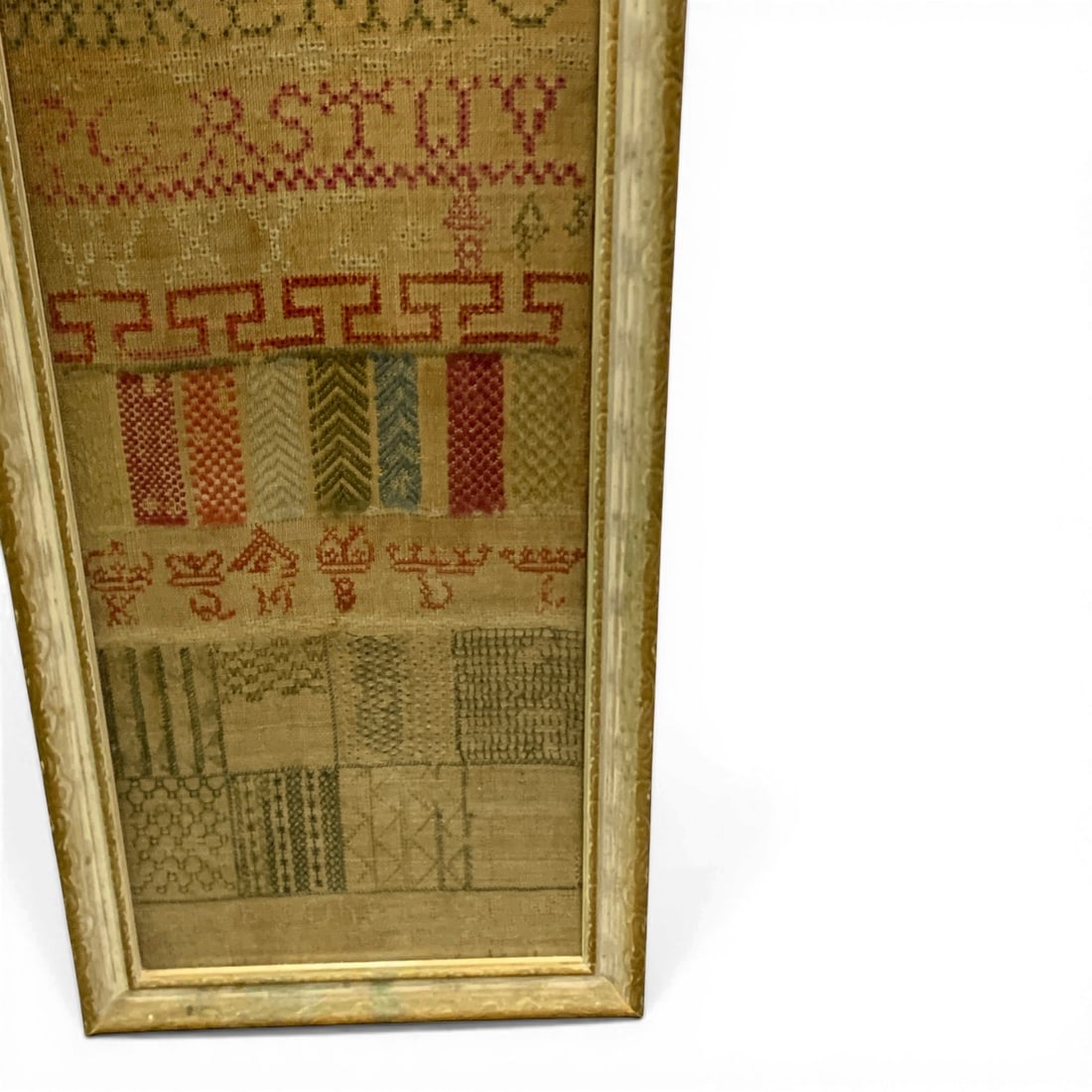 Framed Needlework Sampler - 4