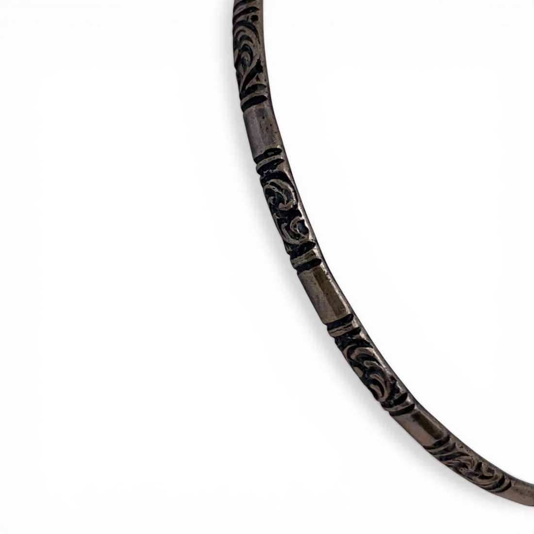 Thin Sterling Silver Bangle Bracelet - 3