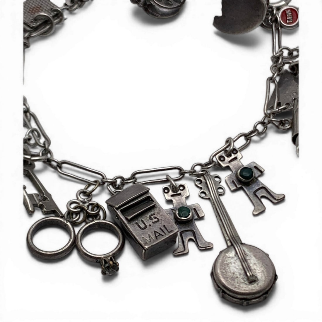 Silver Charm Bracelet - 4