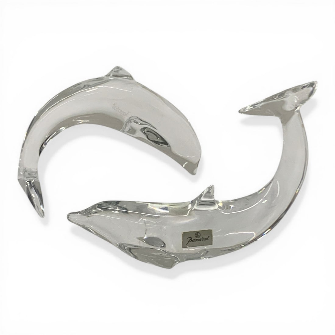 Pair Of Baccarat Crystal Dolphin Figurines (1 of 4)