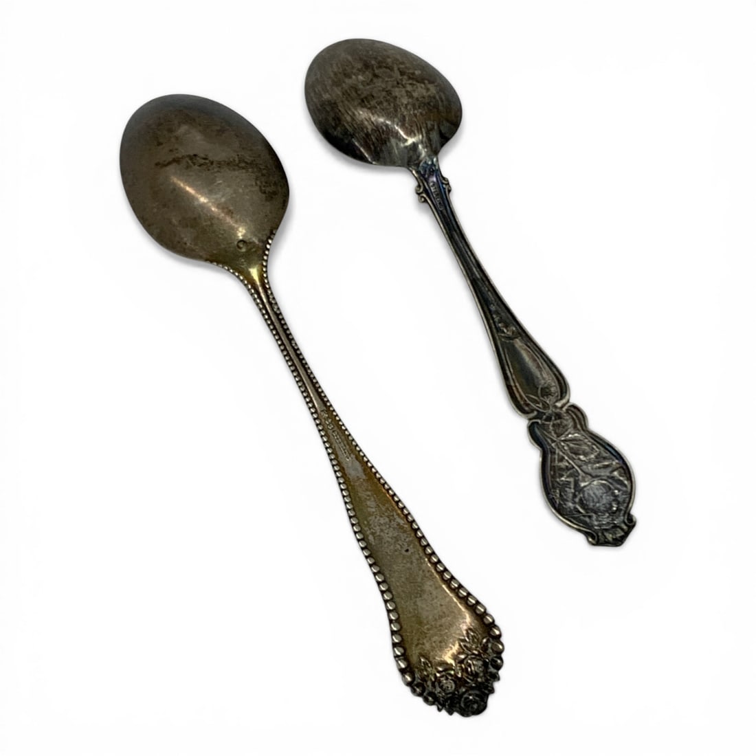 2 Vintage Sterling Silver Advertisement Spoons - 3