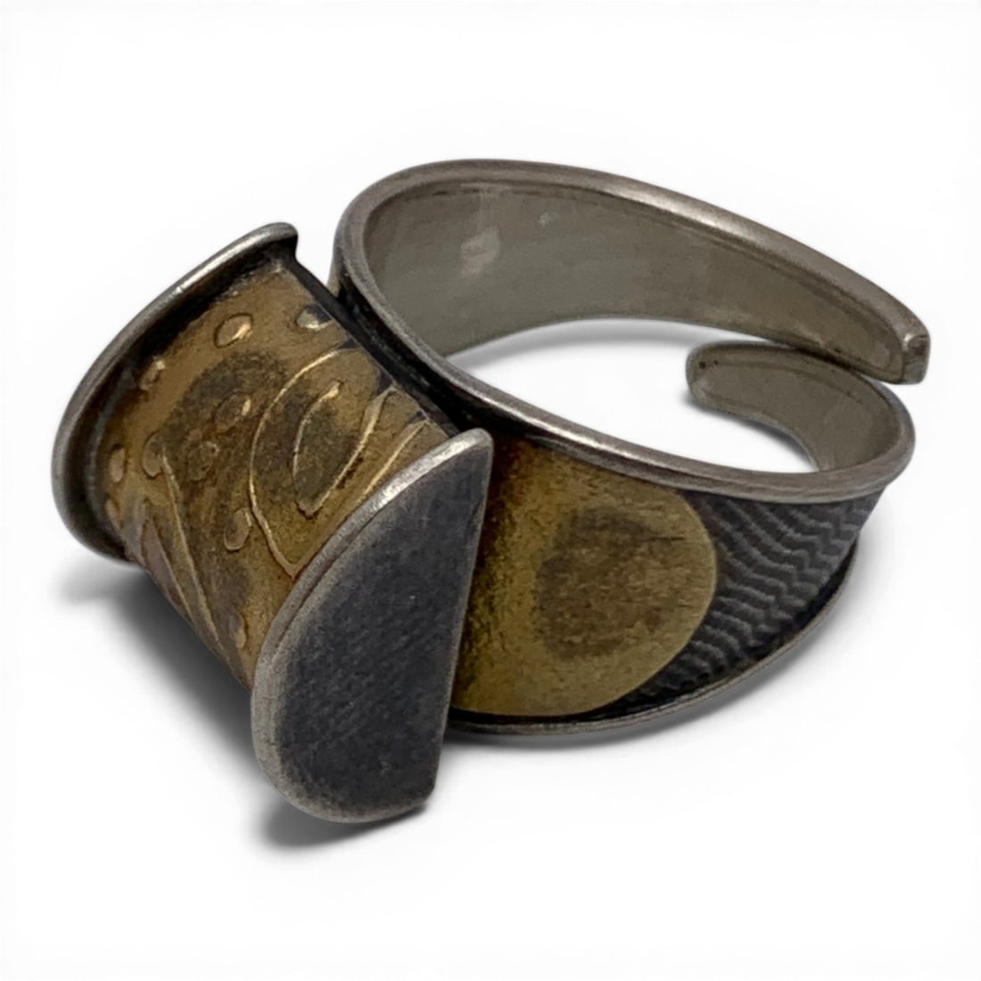 Silver Two Tone Ring - 2