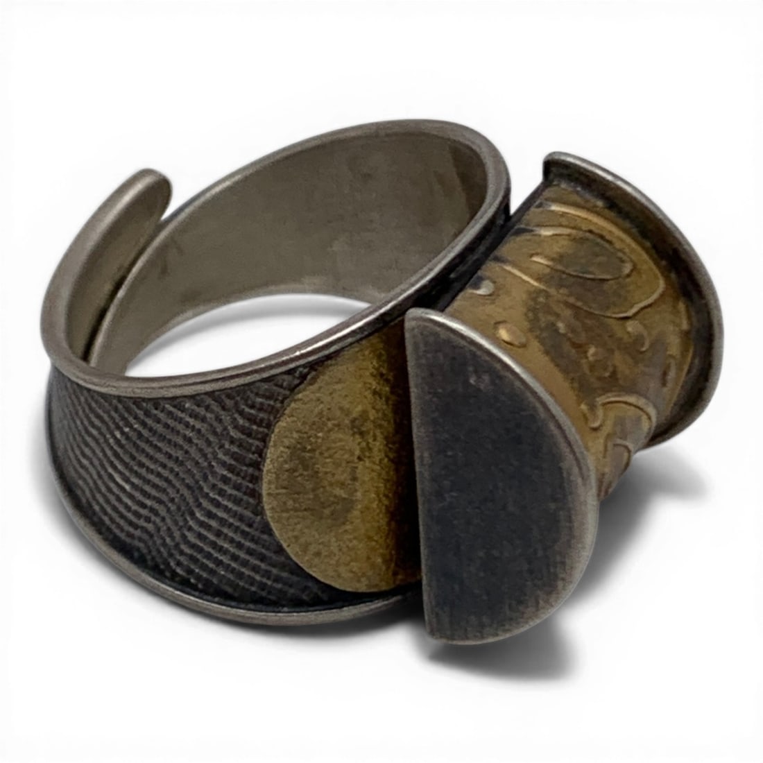 Silver Two Tone Ring - 4