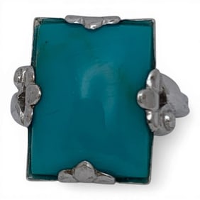 Sterling Silver & Blue Stone Ring