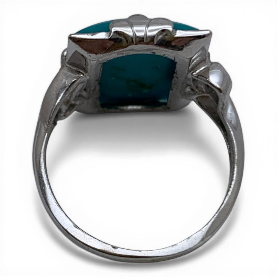 Sterling Silver & Blue Stone Ring - 3