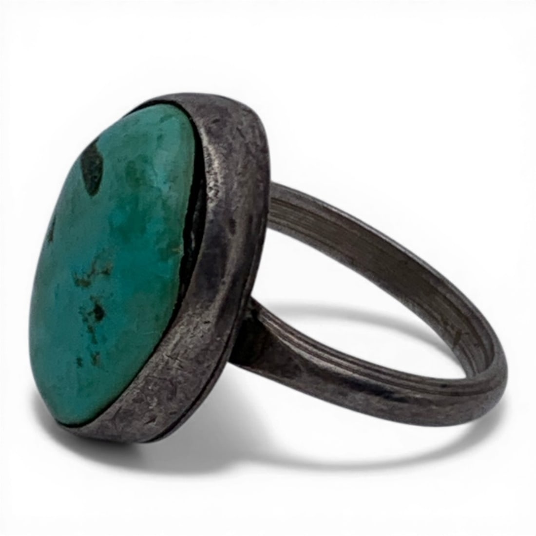 Silver & Turquoise Stone Ring - 2