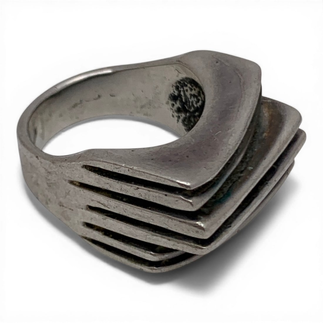 Heavy Sterling Silver Ring - 4