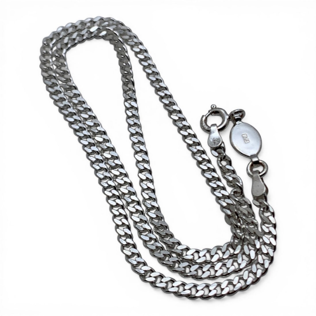 Sterling Silver Curb Link Necklace (1 of 4)