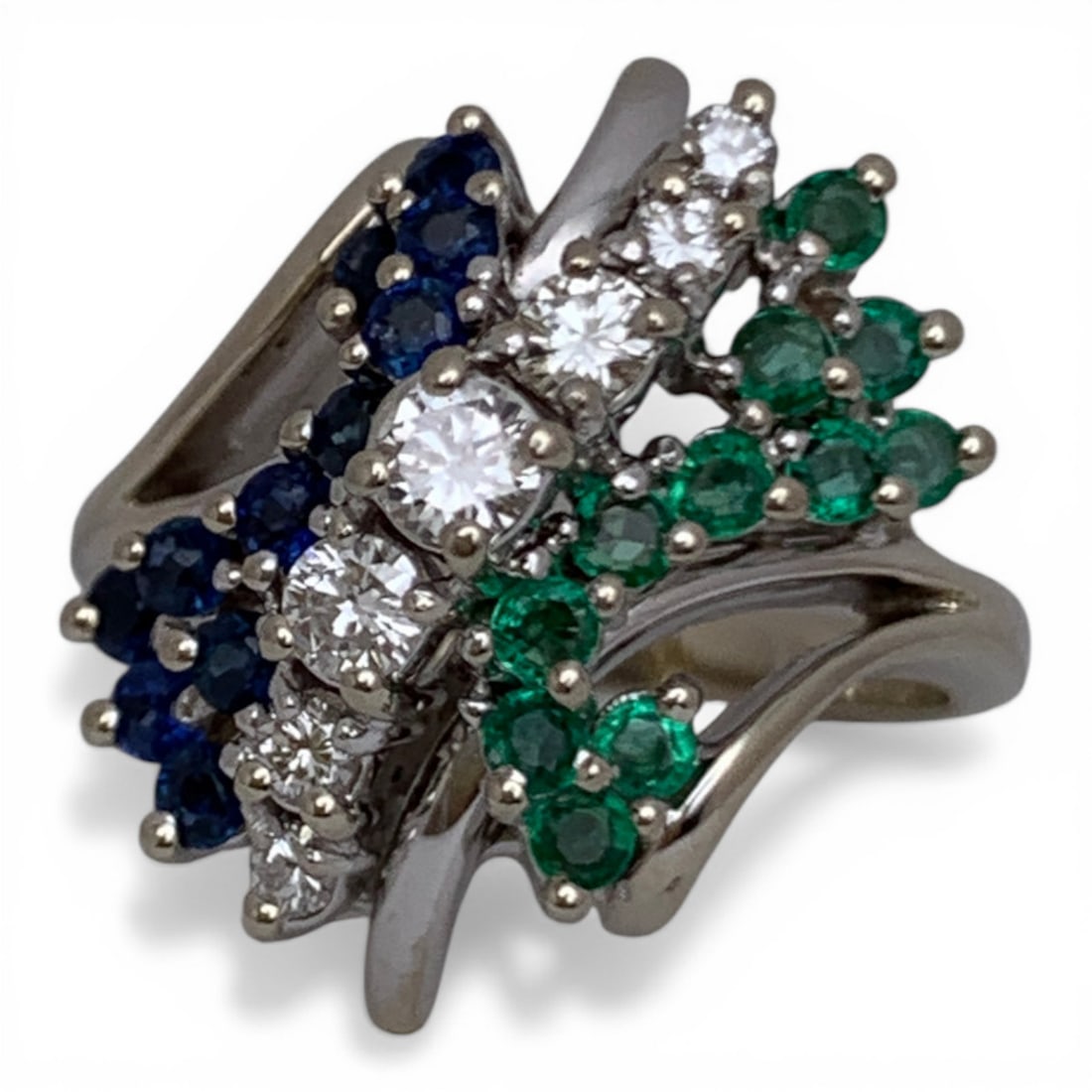 14k White Gold & Multi Gemstone Ring (1 of 6)