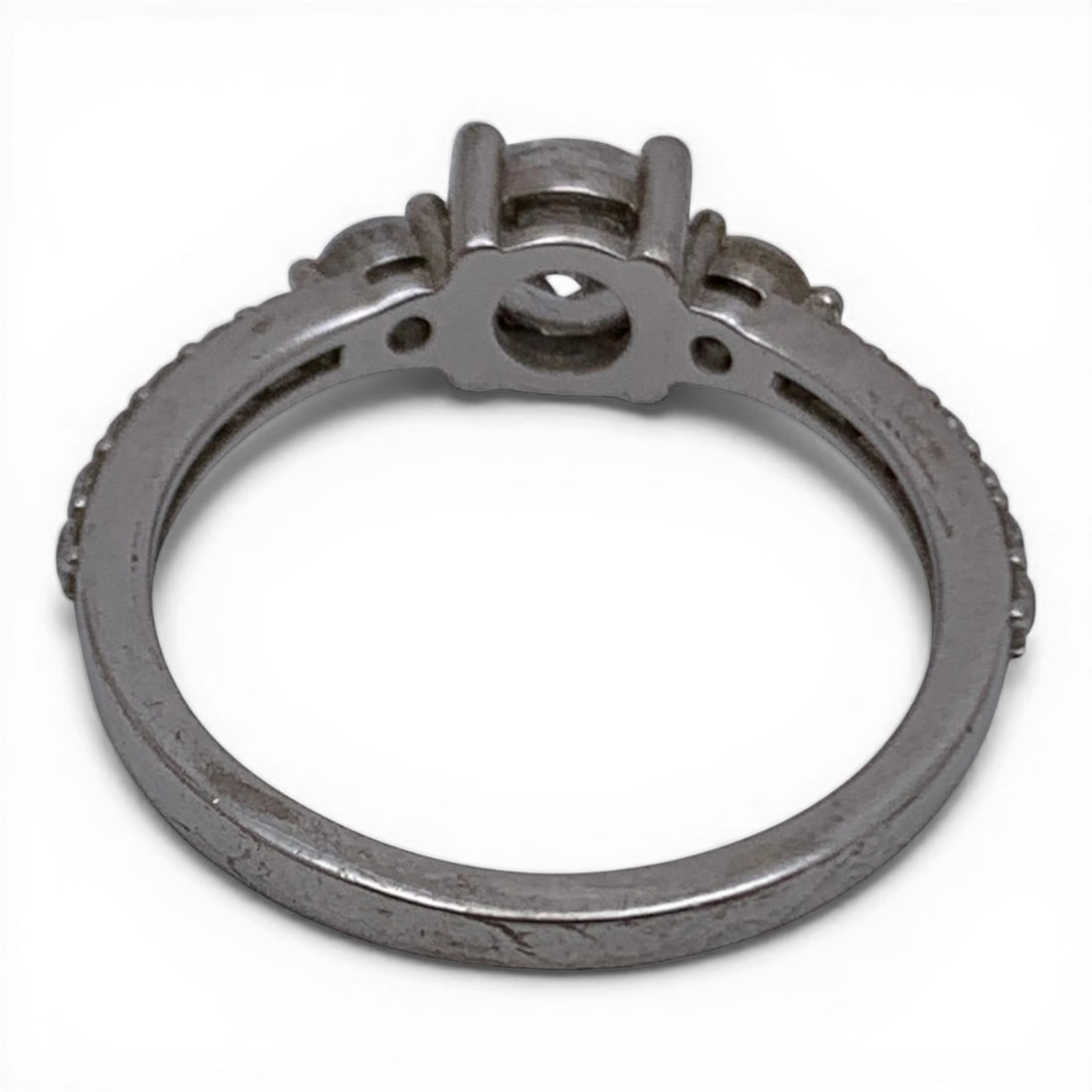 Sterling Silver & Clear Stone Ring - 3