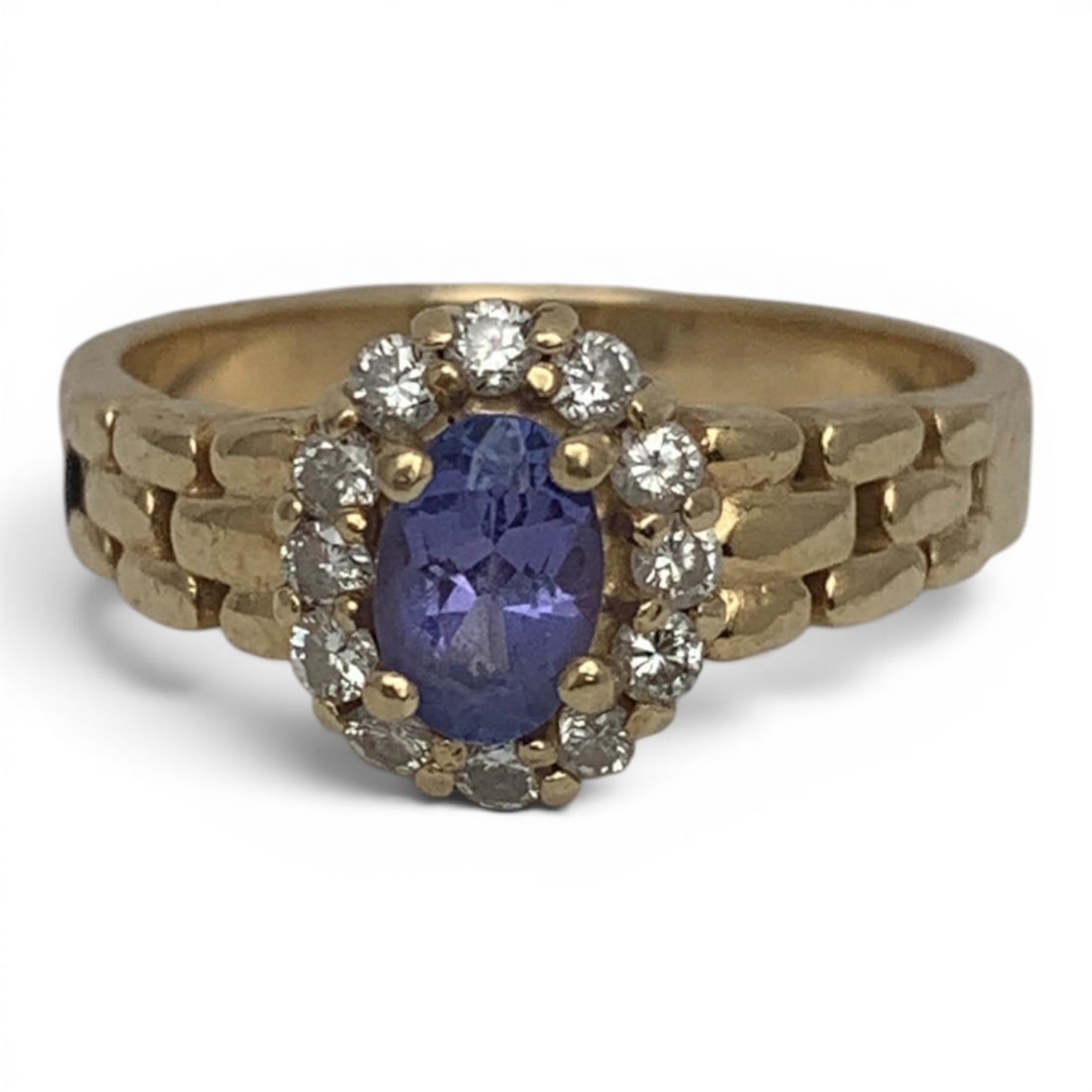 Vintage 14k Yellow Gold Tanzanite & Diamond Ring (1 of 7)