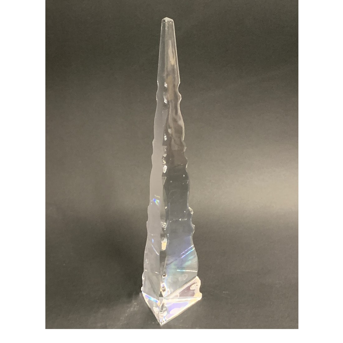 Baccarat Crystal Obelisk: Marked On Bottom: Baccarat France 9 7/8" Tall