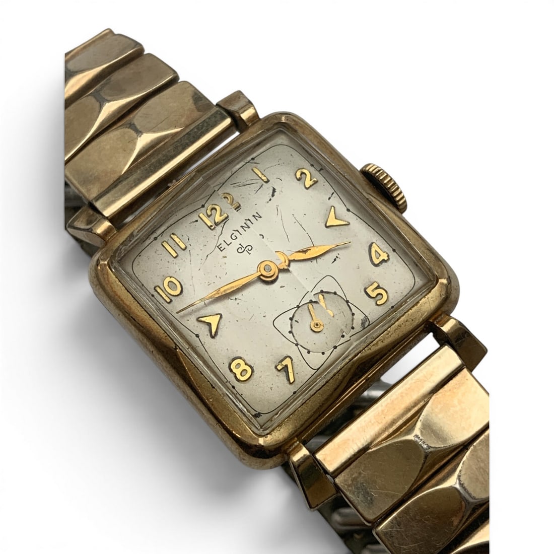 Vintage Elgin 10k Rolled Gold Plated Wrist Watch: Marked On Face: ElginMarked On Back: Stainless Steel, 10k R.g.p Bezel26mm Face Diameter