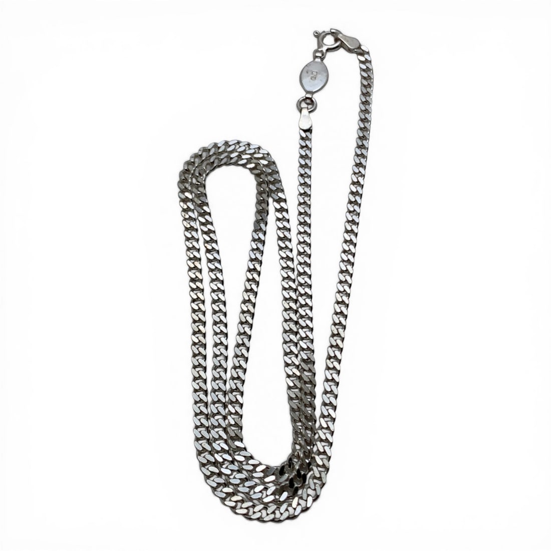 Sterling Silver Italian Link Necklace: Sterling Silver Necklace With A Link Design Marked: 925 - 22" Long - 10.2 Grams