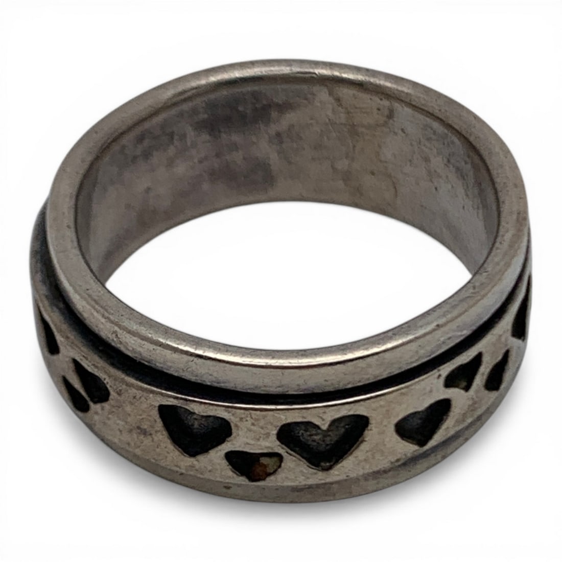 Sterling Silver Rotating Center Ring - 3