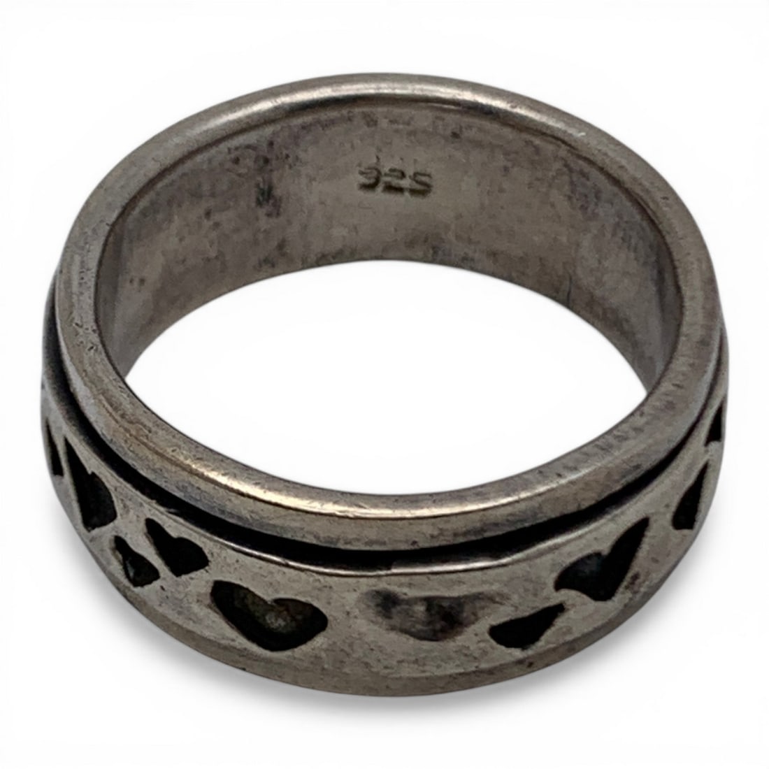 Sterling Silver Rotating Center Ring - 4