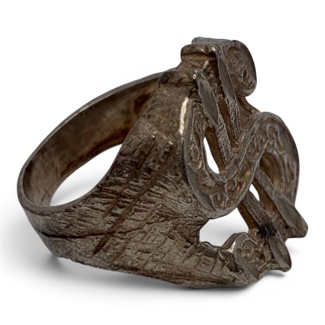 Sterling Silver Dollar Sign Ring - 3