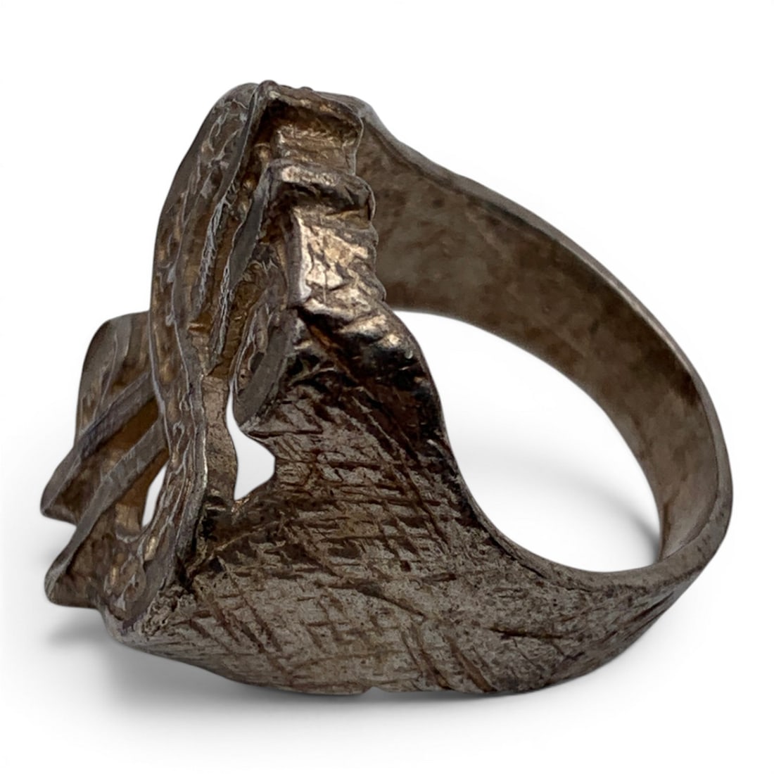 Sterling Silver Dollar Sign Ring - 5