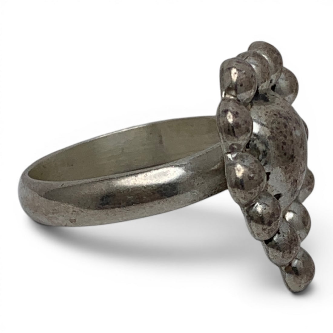Mexico Sterling Silver Heart Ring - 3