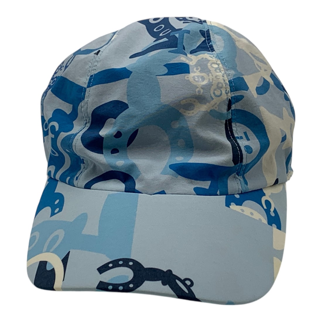 Hermes Blue Patterned Cap Hat - 5