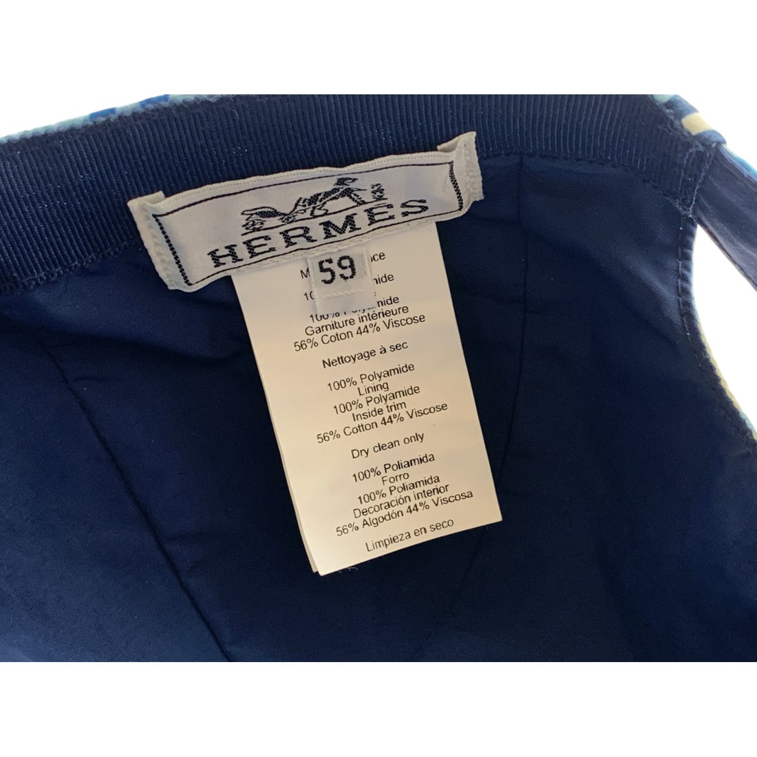 Hermes Blue Patterned Cap Hat - 9