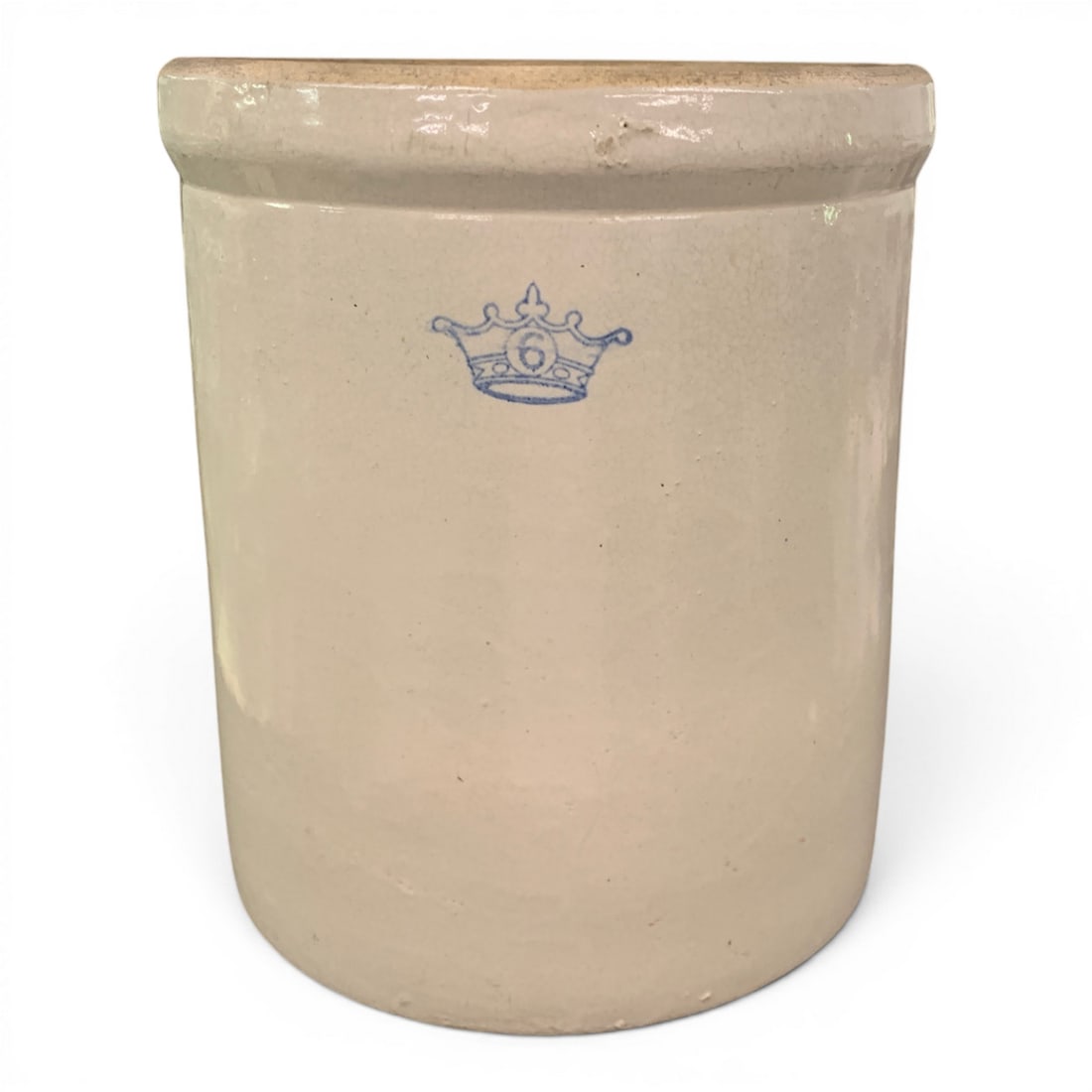 Vintage Robinson Ransbottom Stoneware Crock: Vintage Robinson Ransbottom Stoneware Crock With A Cobalt Blue Crown Logo15" Tall