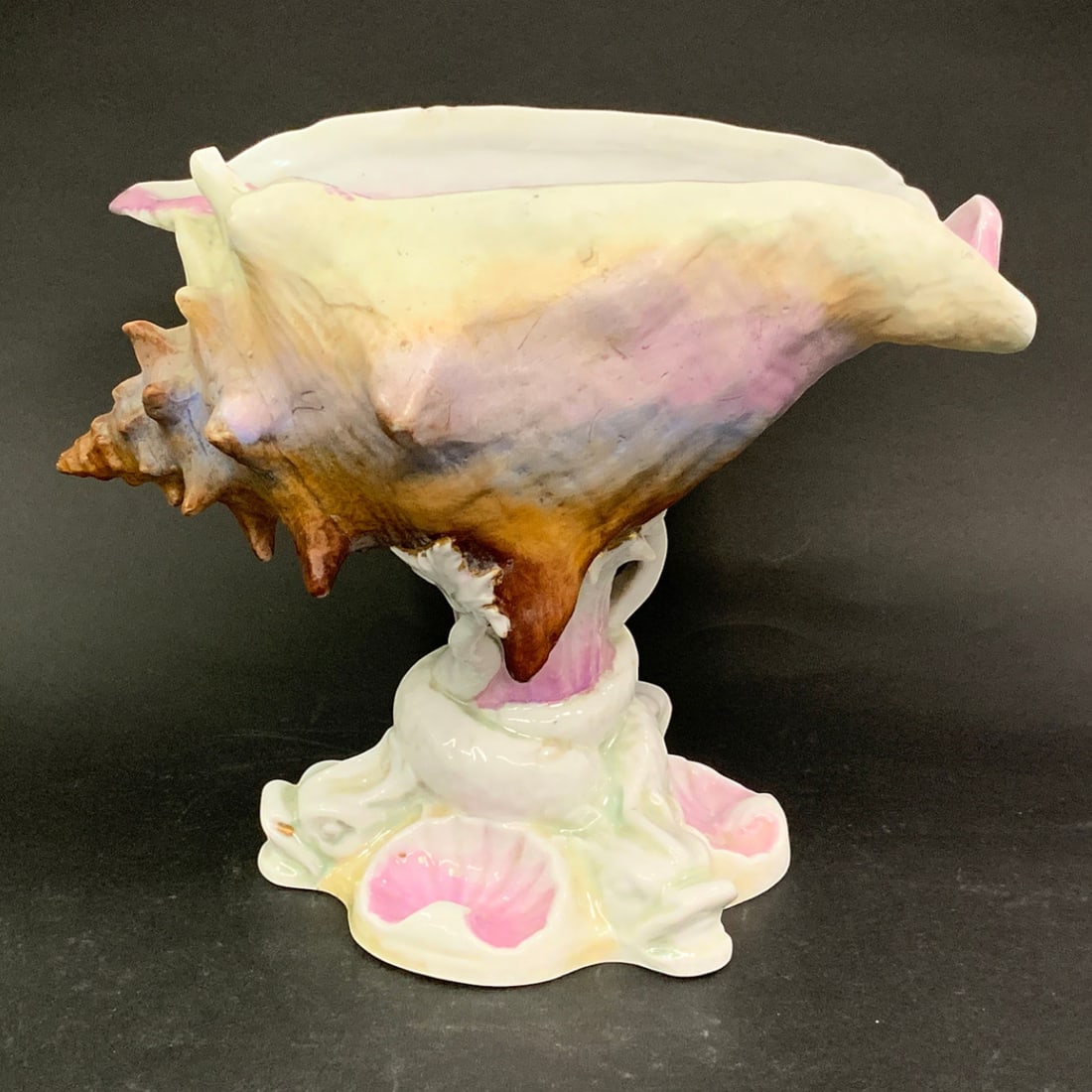 Vintage Porcelain Conch Shell Footed Bowl (1 of 12)