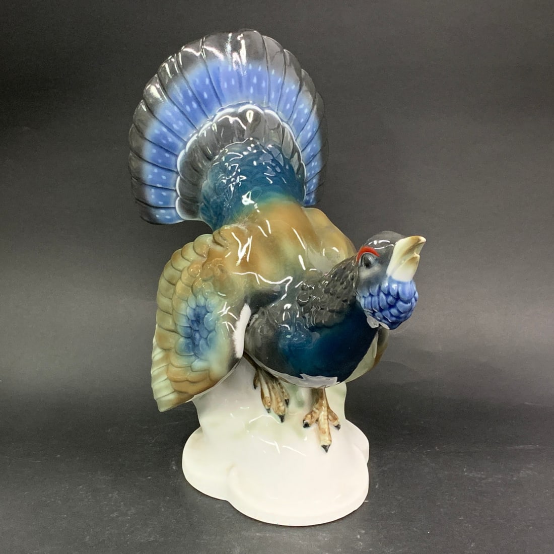 Gerold Porzellan Porcelain Grouse Sculpture: Gerold Porzellan Bavarian Porcelain Sculpture With A Grouse Design.Marked On Bottom: Gerold Porzellan, Bavaria, Made In Western Germany10 1/4" Tall