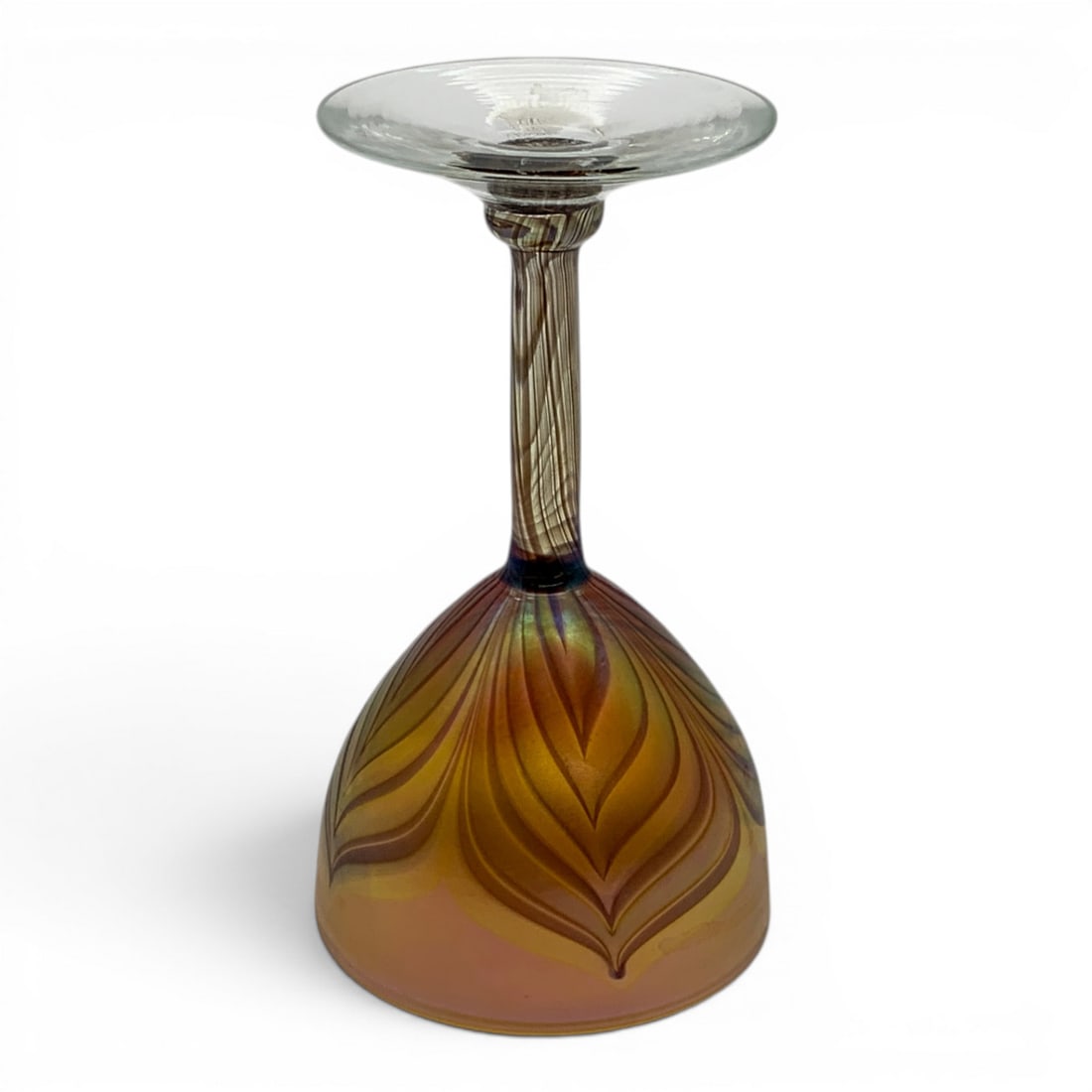 Lundberg Studios Iridescent Pulled Feather Glass - 11