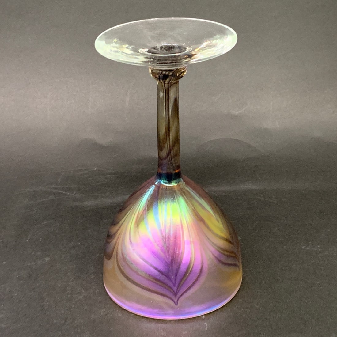 Lundberg Studios Iridescent Pulled Feather Glass - 5