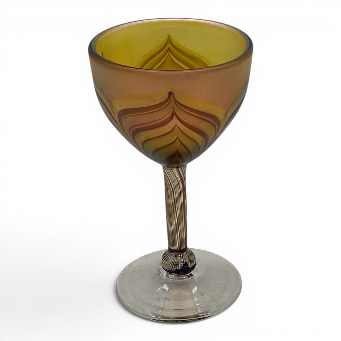 Lundberg Studios Iridescent Pulled Feather Glass - 8