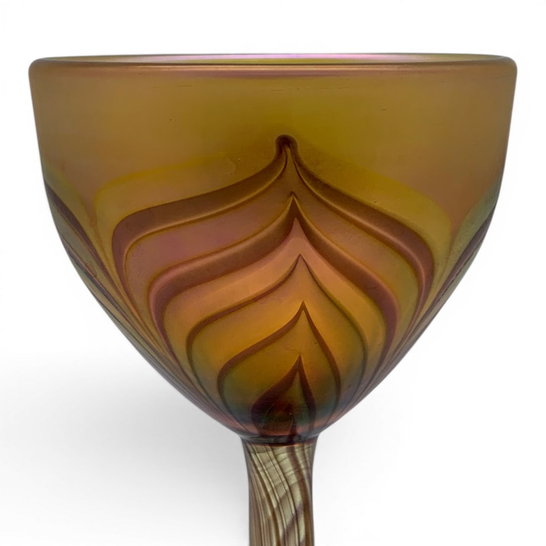 Lundberg Studios Iridescent Pulled Feather Glass - 9
