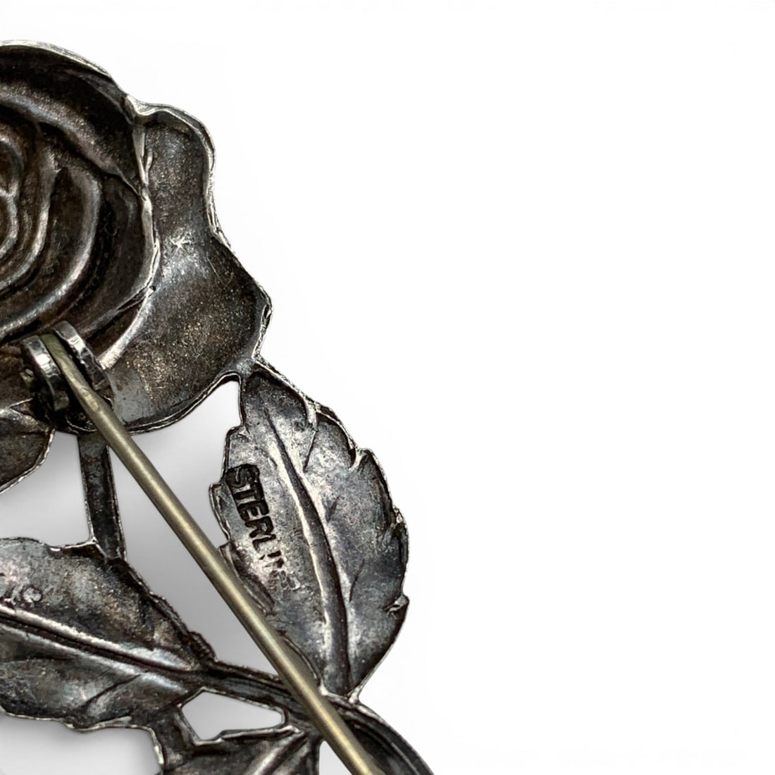 Sterling Silver Rose Pendant - 3