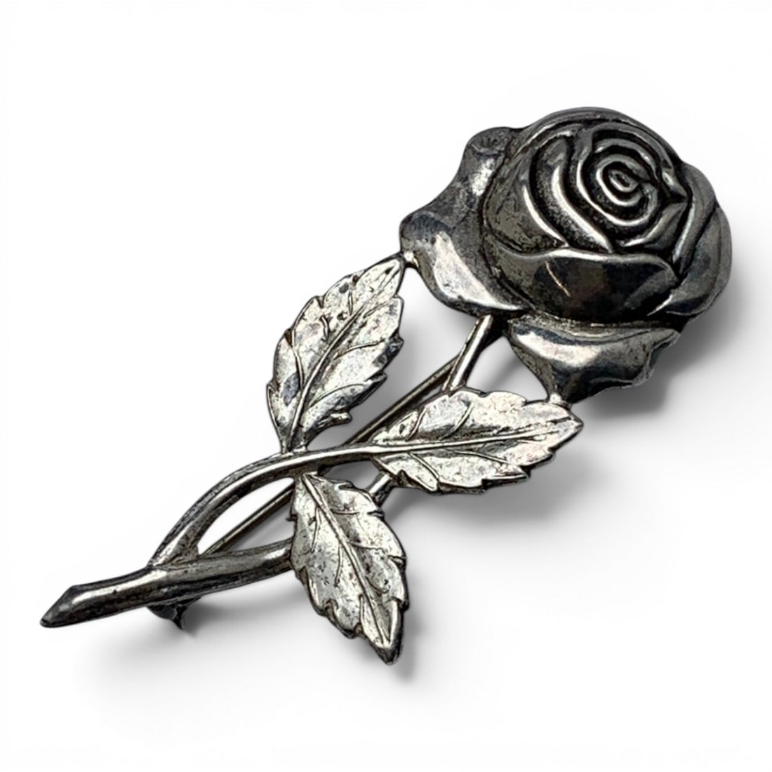 Sterling Silver Rose Pendant - 4