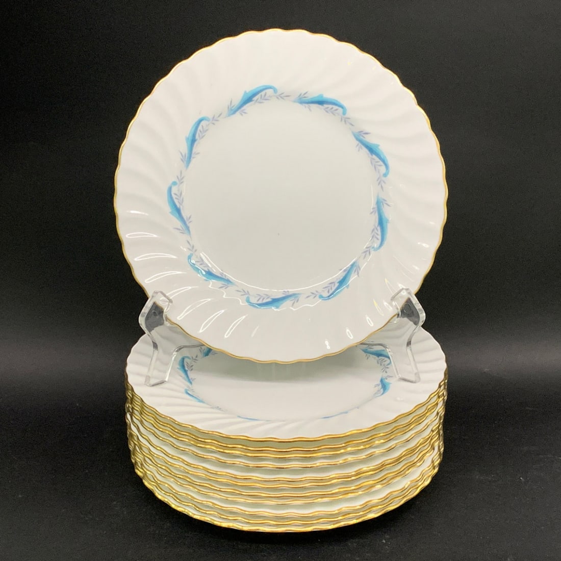 Set Of 12 Minton Bone China Salad Plates (1 of 7)