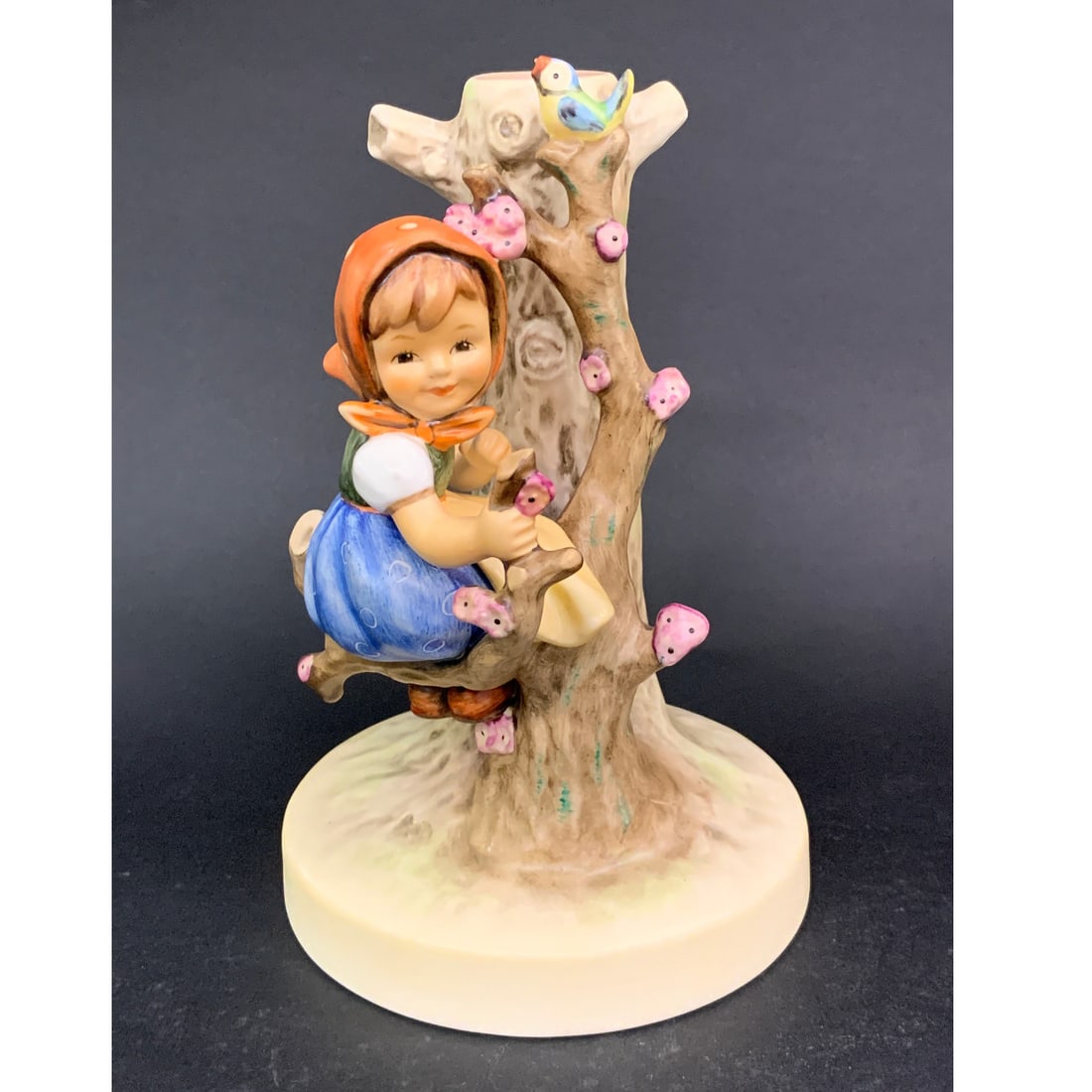 Vintage Goebel Hummel Candle Stick Holder: Vintage Goebel M. I. Hummel Porcelain W. Germany Candle Stick Holder Figurine Titled Apple Tree Girl Marked: Goebel, W. Germany, 1988, 6766 1/4" Tall