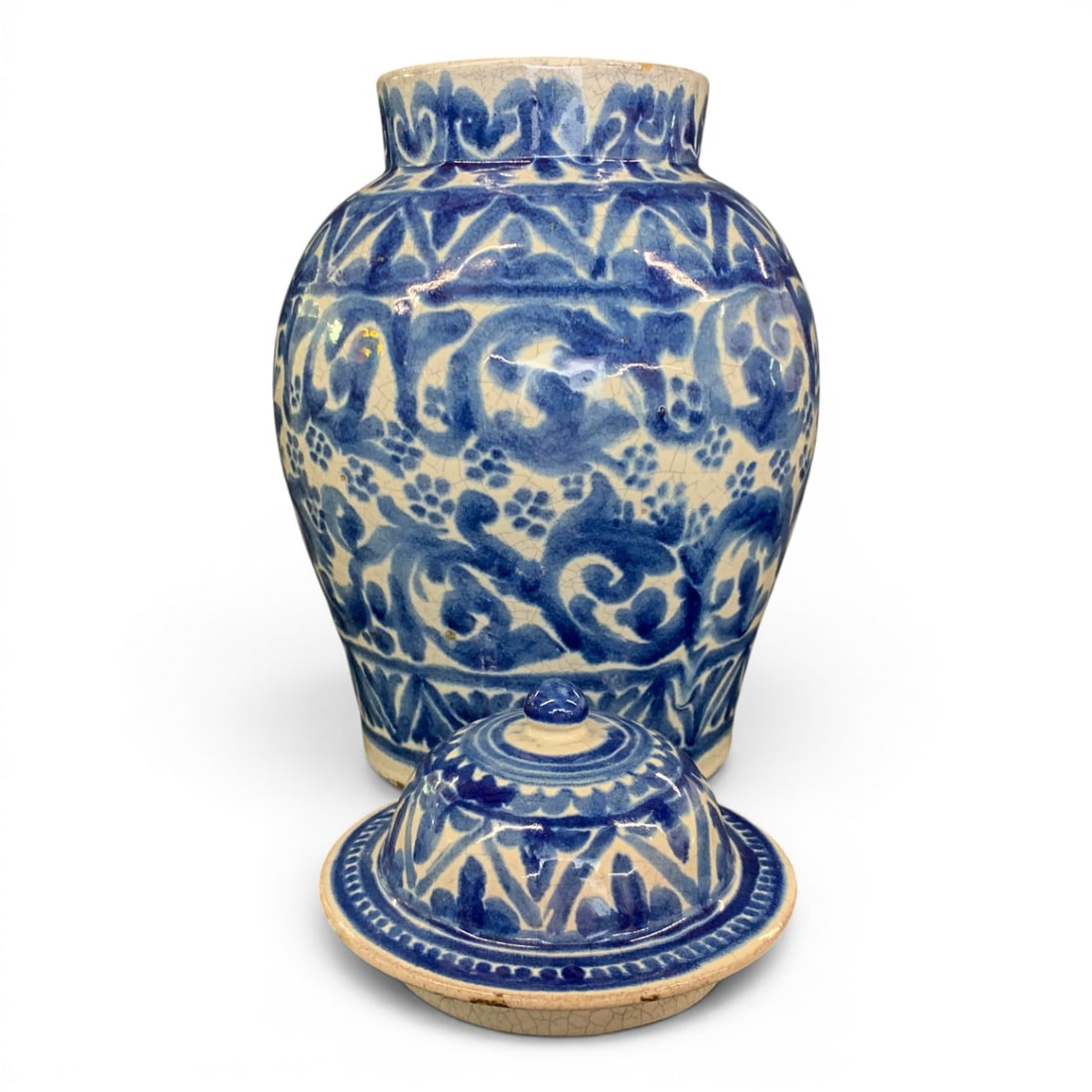 Decorative Ceramic Lidded Ginger Jar - 4