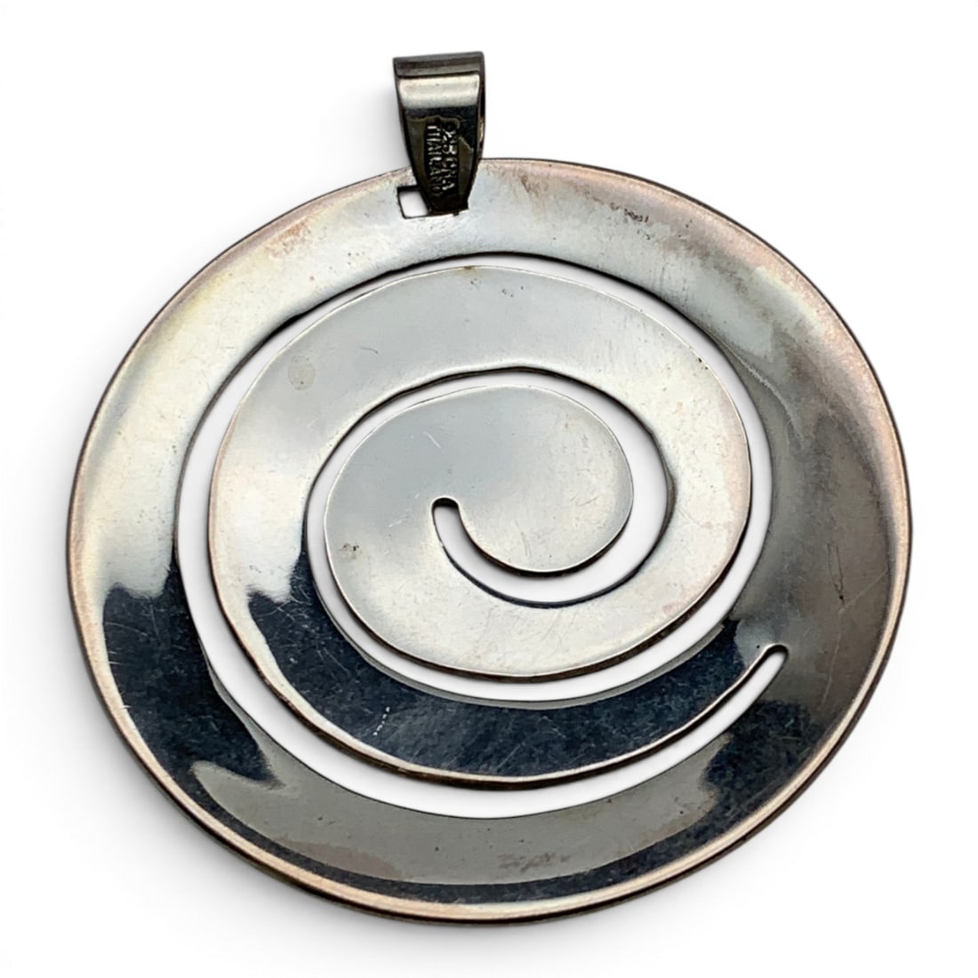 Sterling Silver Hammered Pendant - 2