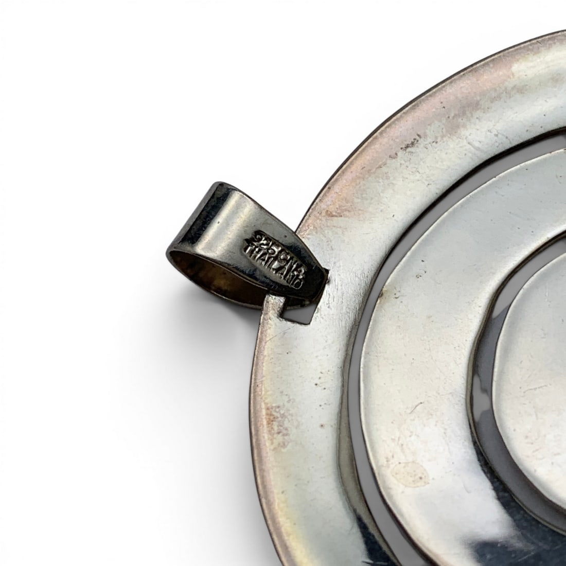 Sterling Silver Hammered Pendant - 3
