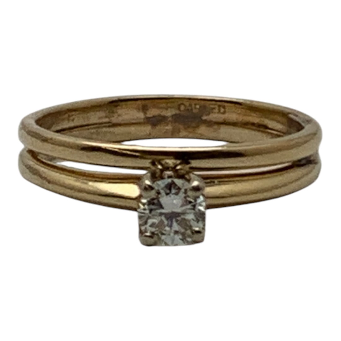 14k Yellow Gold & Diamond Solitaire Ring: 14k Yellow Gold Engagement Ring Featuring 1 Round Cut Earth Mined Solitaire Diamond Approx. 0.40ctMarked 14k - Size 8 - 2.5 DwtGemstones Tested With Presidium Gem Tester Il - Berners Does Not