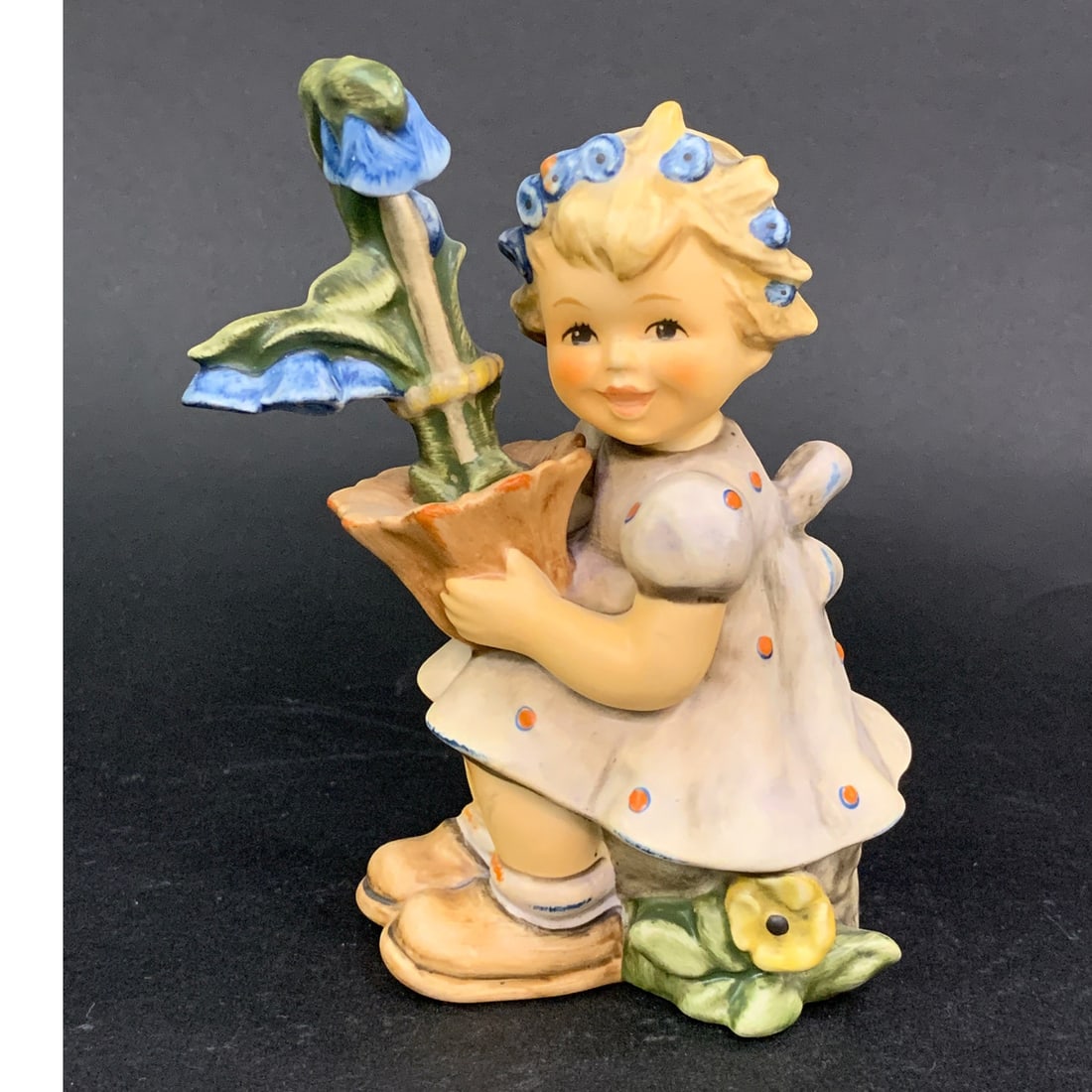 Vintage Goebel Hummel Figurine, Garden Gift: Vintage Goebel M. I. Hummel Porcelain W. Germany Figurine Titled Garden GiftMarked: Goebel, W. Germany, 2003, 619, First Issue 20044 1/2" Tall