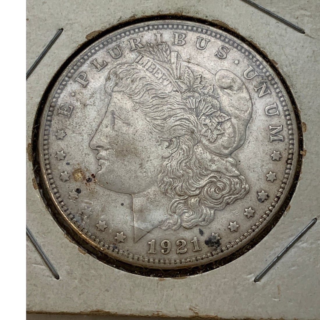 1921 Morgan Silver Dollar: 90% Silver ContentMarked On Reverse: United States Of America, One Dollar