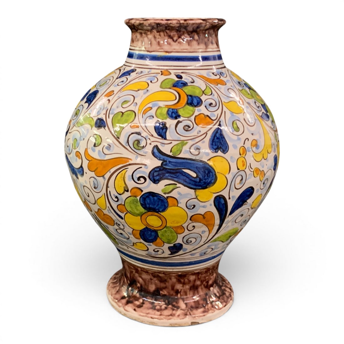 Italian Hand Painted Majolica Orci Vase (1 of 8)