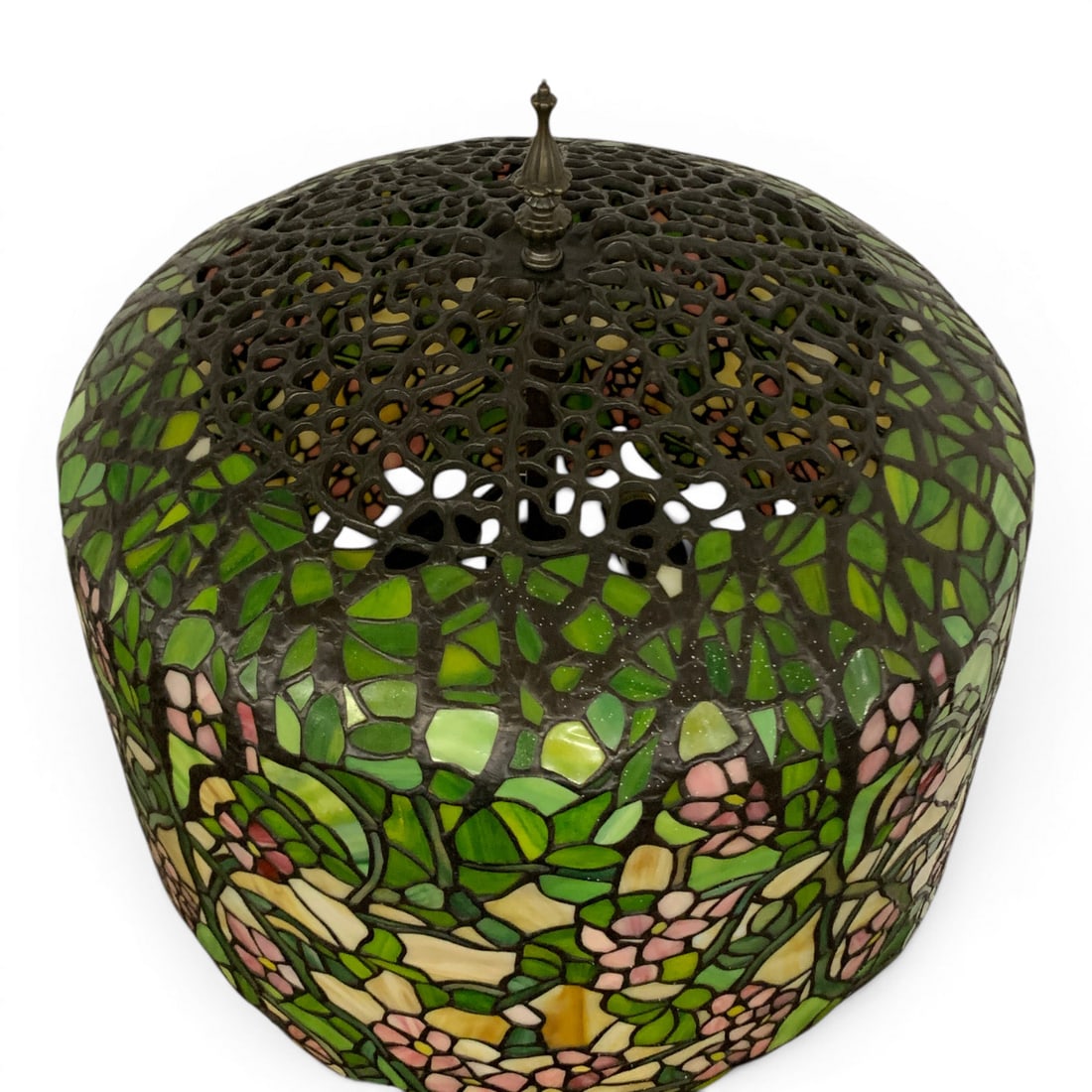 Large Leaded Glass Table Lamp - 3