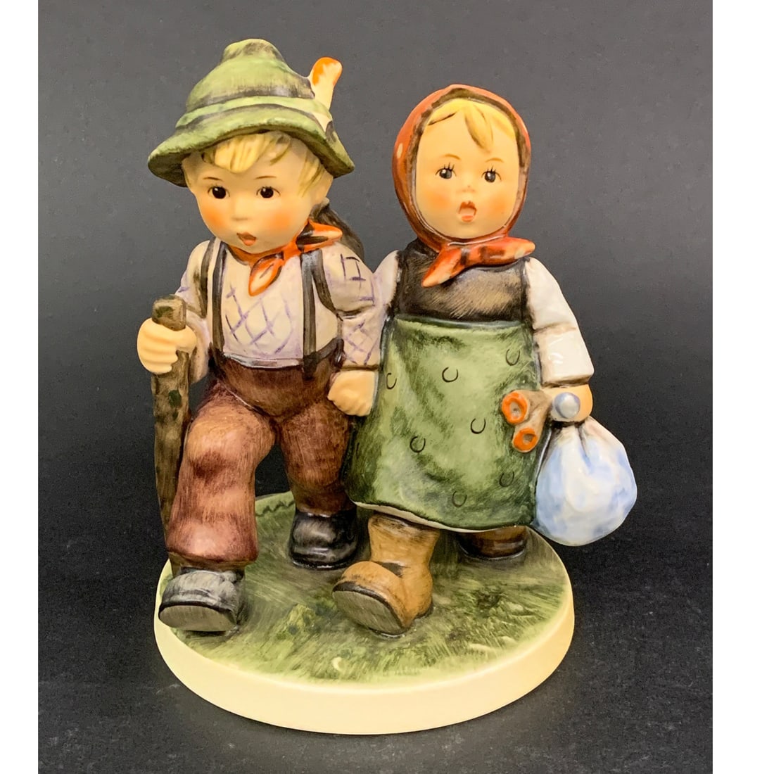 Vintage 1972 Hummel Figurine, Going Home: Vintage Goebel M. I. Hummel Porcelain W. Germany Figurine Titled Going HomeMarked: Goebel, W. Germany, 1972, 3835" Tall