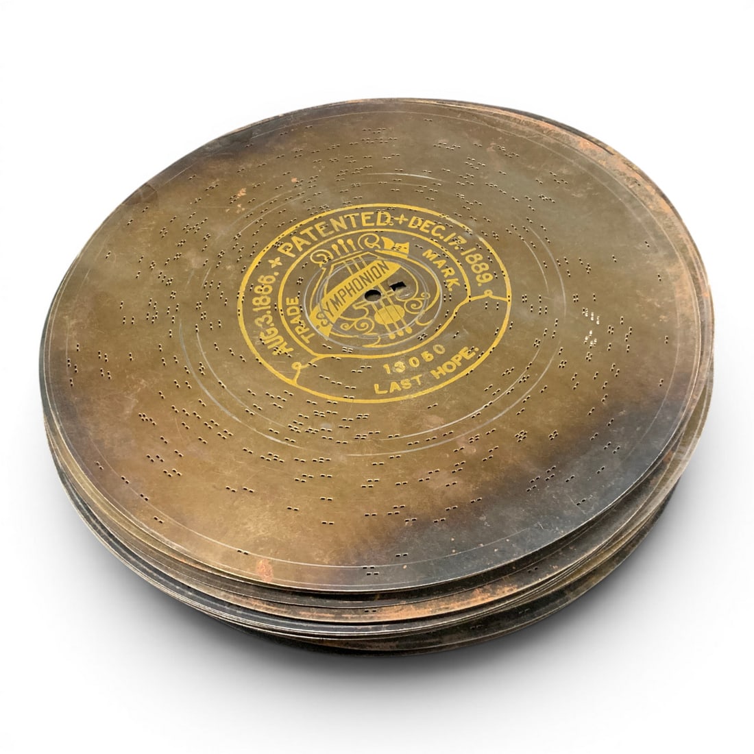 Large Group Of Antique Music Box Discs (1 of 2)
